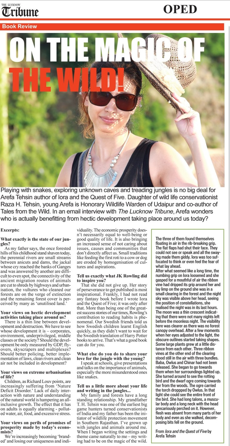 Interview in the Lucknow Tribune