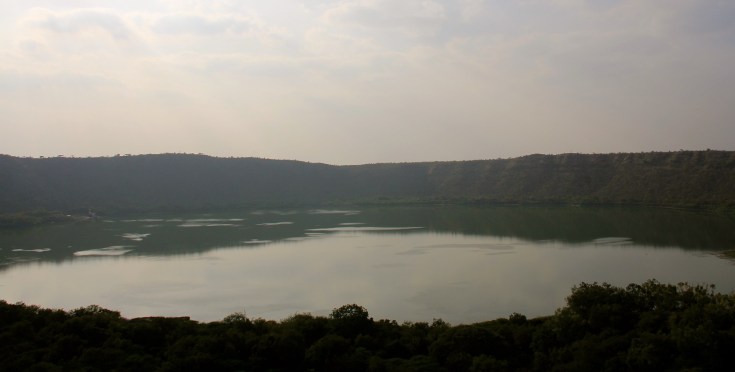 Lonar lake before sunset by Adityavikram More